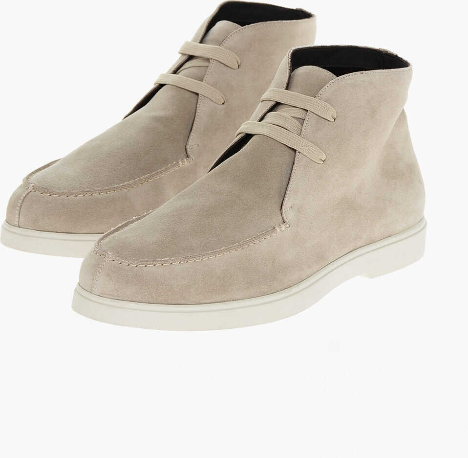 Ghete Moorer Suede Bruschi Desert Booties With Rubber Sole Beige Barbati (BM 18951247) 1