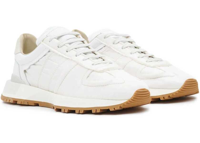 Sneakers Maison Margiela Mm22 Leather And Fabric Low Top Sneakers White Barbati (BM 18951256) 2