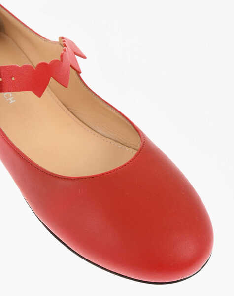 Balerini casual MACH & MACH Leather Petit Coeur Mary Jane Ballet Flats Red Femei (BM 18951262) 4