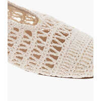 Balerini casual Dama - Balerini casual Magda Butrym Crochet Ballet Flats With Cuir Sole White Femei (BM 18951271) - B-mall.ro