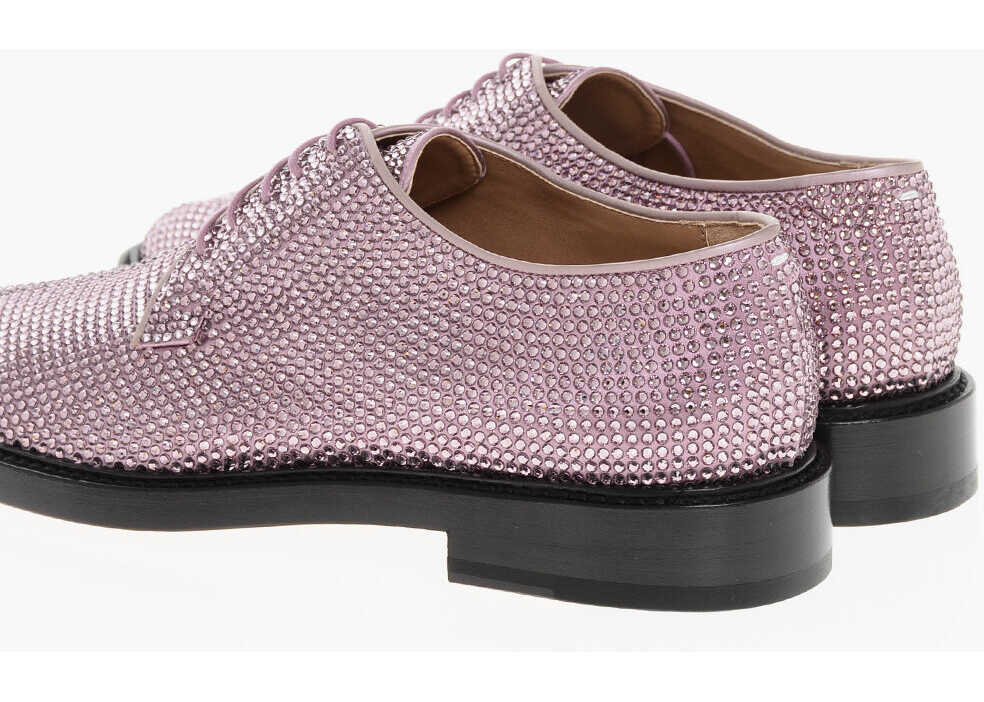 Pantofi Oxford Maison Margiela Mm22 Solid Color Tabi Derby Shoes With Rhinestones Embellish Pink Barbati (BM 18951286) 2