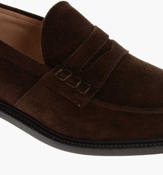 Mocasini TRICKERS Suede James Penny Loafers Brown Barbati (BM 18951295) 4