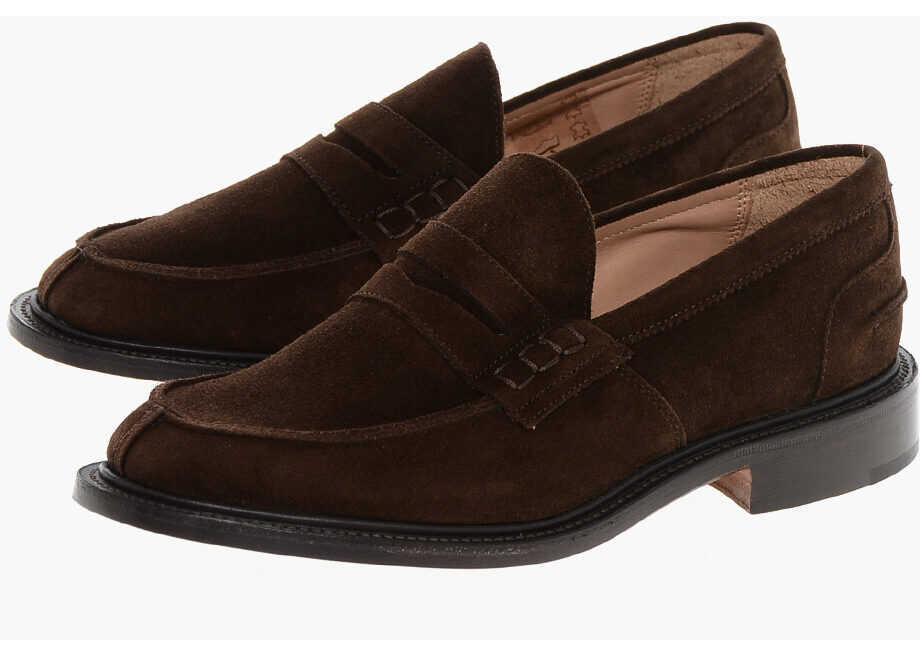 Mocasini TRICKERS Suede James Penny Loafers Brown Barbati (BM 18951295) 1