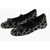 Valentino Garavani Rhinestoned Silk Ballet Flats Black