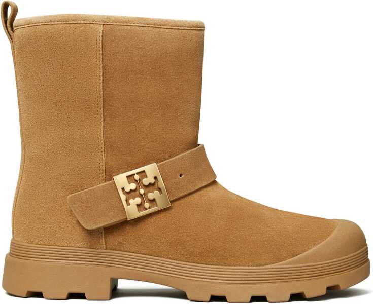 Botine Tory Burch Suede Mellow Booties With Shearling Lining Beige Femei (BM 18951313) 1