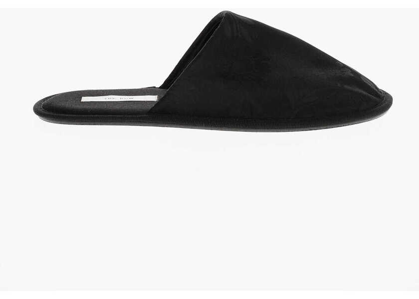 Sandale fara toc THE ROW Damasked Frances Slippers With Cuir Sole Black Femei (BM 18951322) 3