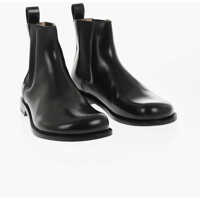 Ghete Brushed Leather Chelsea Booties With Cuir Sole Barbati