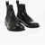 Loewe Brushed Leather Chelsea Booties With Cuir Sole Black