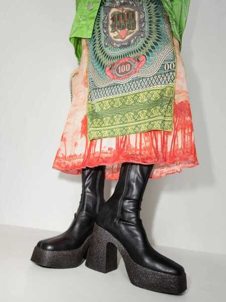 Botine Stella McCartney Eco-Leather Skyla Booties With Platform Sole 12Cm Black Femei (BM 18951352) 3