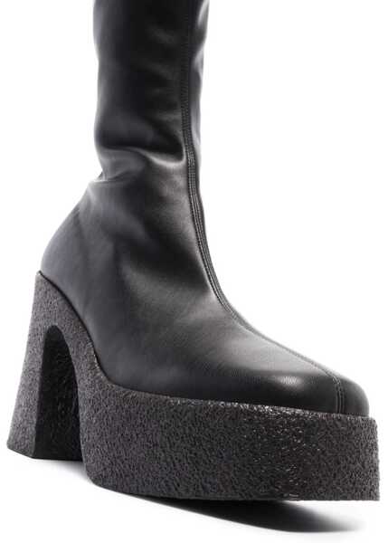 Botine Stella McCartney Eco-Leather Skyla Booties With Platform Sole 12Cm Black Femei (BM 18951352) 4