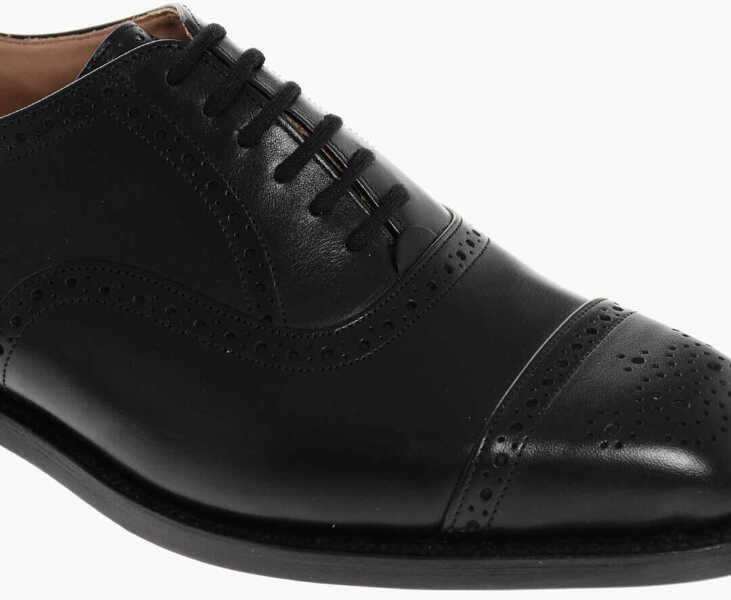 Pantofi Oxford TRICKERS Leather Kensington Derby Shoes With Brogue Finish Black Barbati (BM 18951355) 4