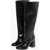 Stuart Weitzman Crocodile Effect Embossed Leather Boots 9Cm Black