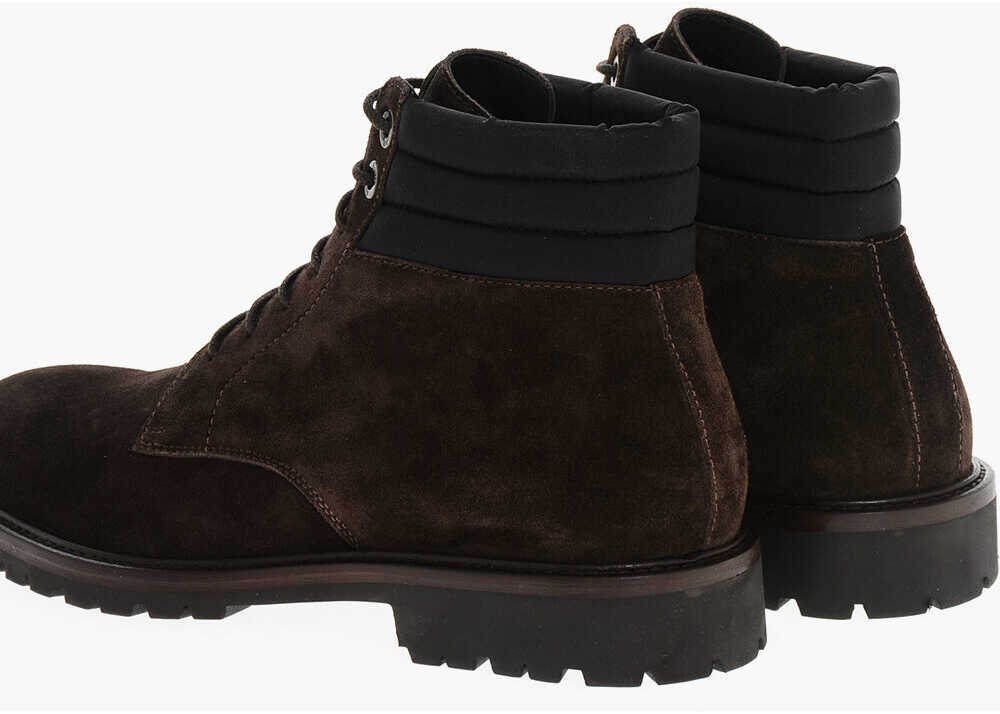 Ghete Moorer Suede Cannicci Lace-Up Booties With Carrion Sole Brown Barbati (BM 18951370) 2