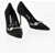 Manolo Blahnik Satin Lamikpump Pumps With Jewel Detail 10Cm Black
