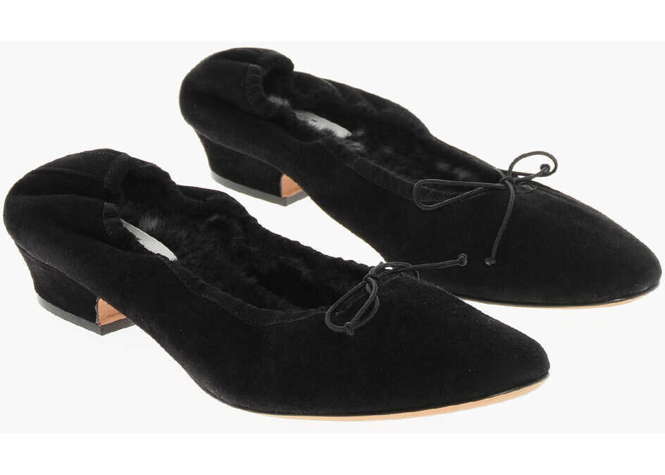 Balerini casual THE ROW Suede Awar Ballet Flats Black Femei (BM 18951451) 1
