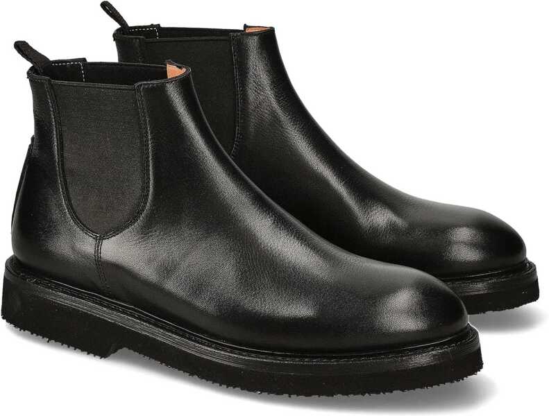 Ghete Premiata Textured Leather Charlie Beatles Booties Black Barbati (BM 18951484) 2