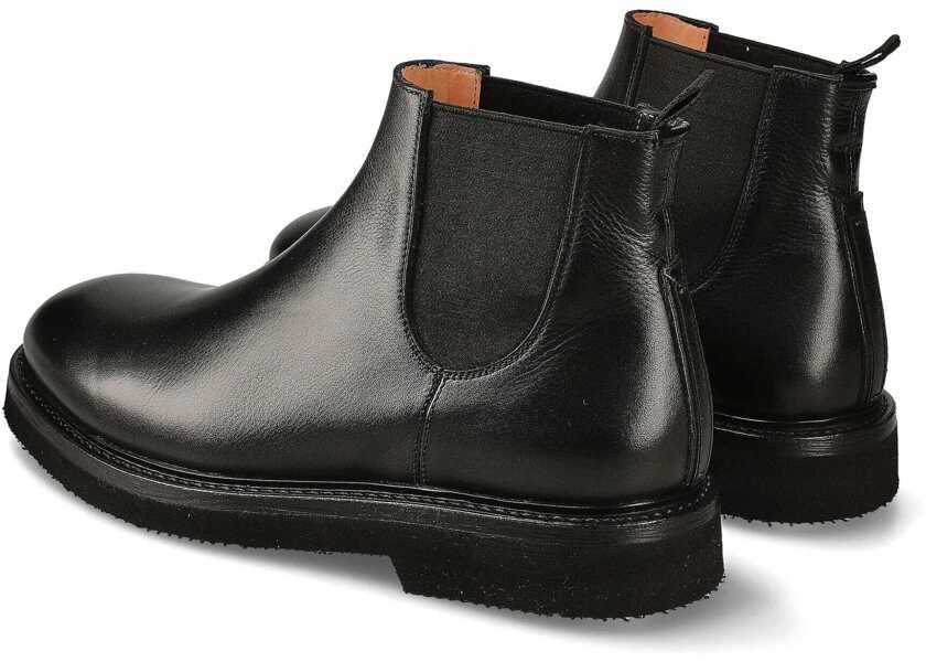 Ghete Premiata Textured Leather Charlie Beatles Booties Black Barbati (BM 18951484) 5