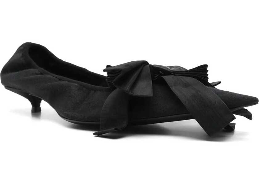 Pantofi stiletto Balenciaga Canvas Louis Pumps With Front Bow 2Cm Black Femei (BM 18951487) 2