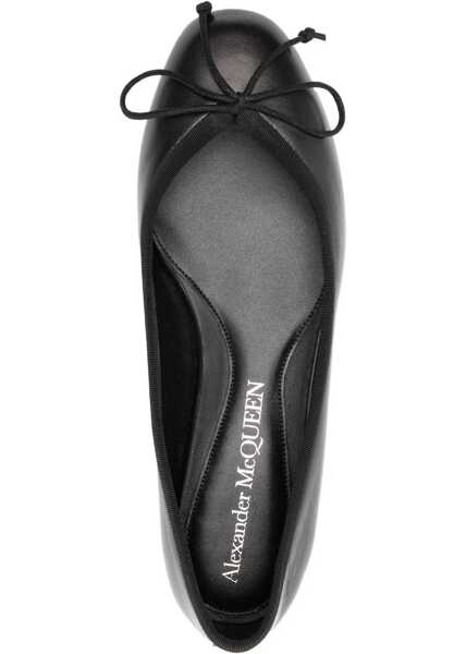 Balerini casual Alexander McQueen Leather Ballet Flats With Cuir Sole Black Femei (BM 18951502) 4