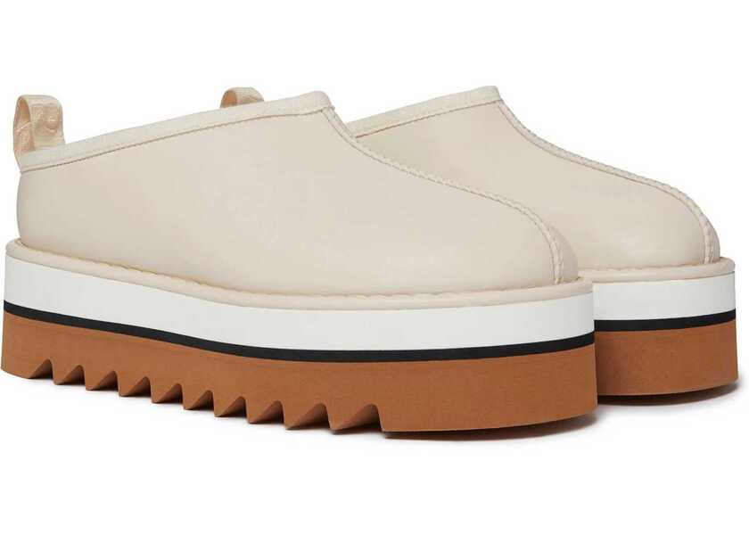 Papuci Stella McCartney Eco-Leather Greggio Platform Mules Beige Femei (BM 18951505) 2