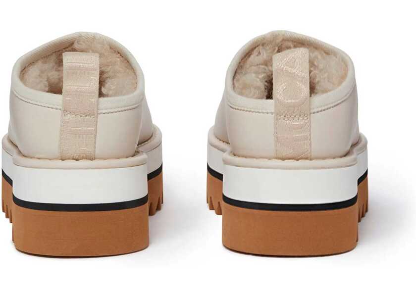 Papuci Stella McCartney Eco-Leather Greggio Platform Mules Beige Femei (BM 18951505) 3
