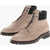 Moorer Suede Cannicci Lace-Up Booties With Carrion Sole Beige