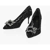 Pantofi stiletto Sequined Flower Strass Pumps With Jewel Buckle 7Cm Femei