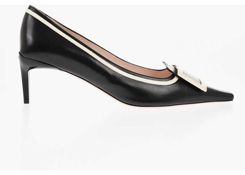 Pantofi stiletto Roger Vivier Leather Pumps With Front Buckle 6Cm Black Femei (BM 18951529) 3