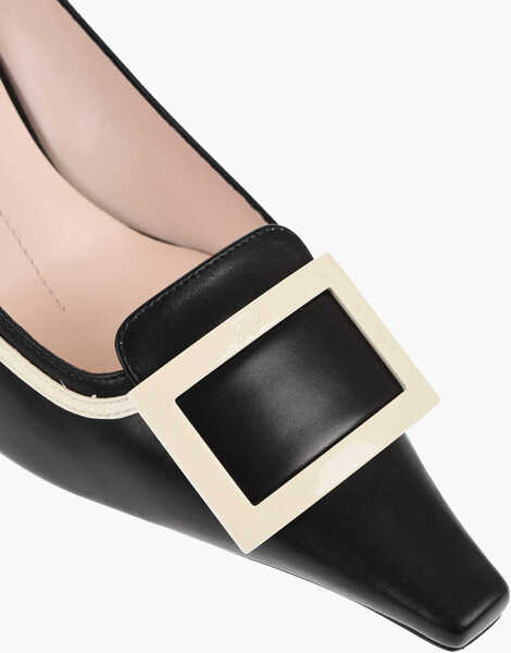 Pantofi stiletto Roger Vivier Leather Pumps With Front Buckle 6Cm Black Femei (BM 18951529) 4