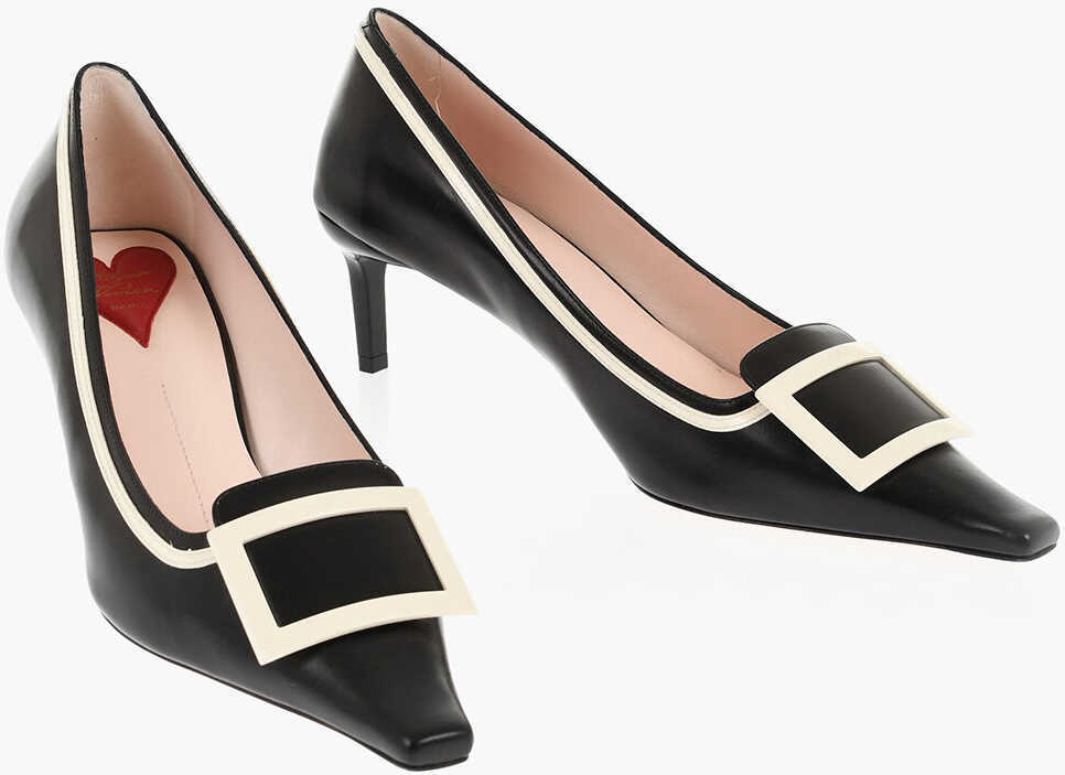 Pantofi stiletto Roger Vivier Leather Pumps With Front Buckle 6Cm Black Femei (BM 18951529) 1