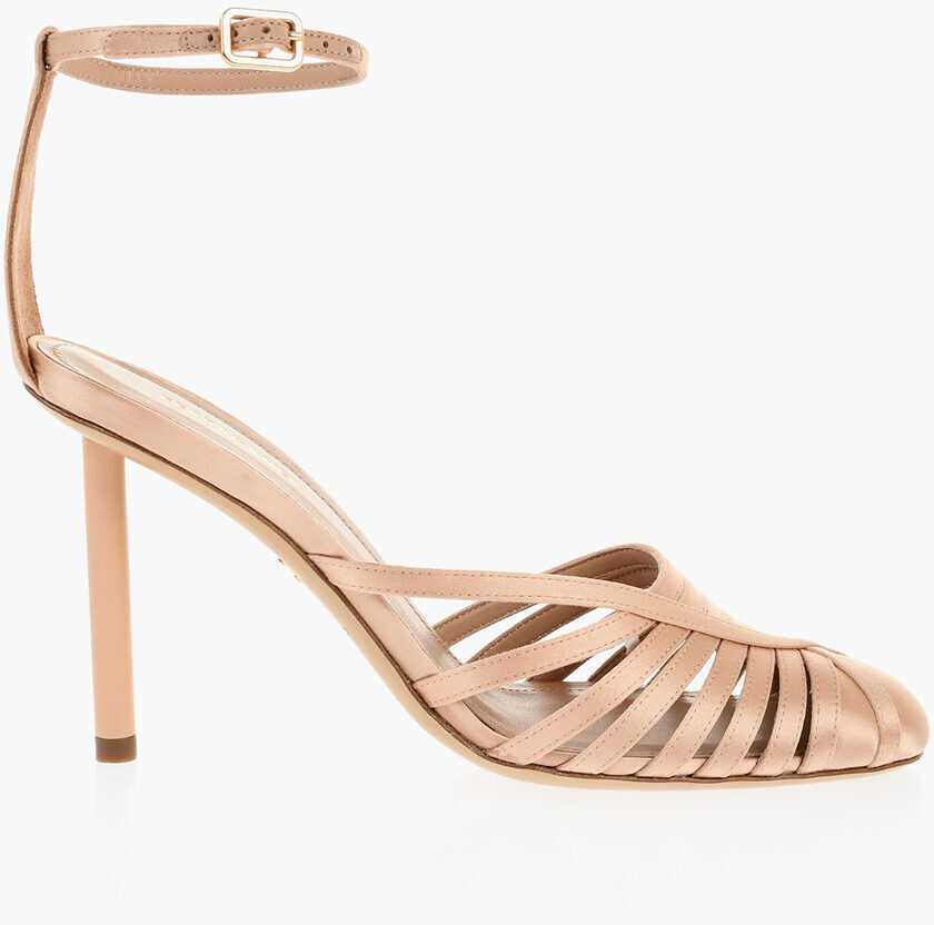 Sandale cu toc Salvatore Ferragamo Satin Ermelia Sandals With Ankle Strap 8Cm Pink Femei (BM 18951532) 3