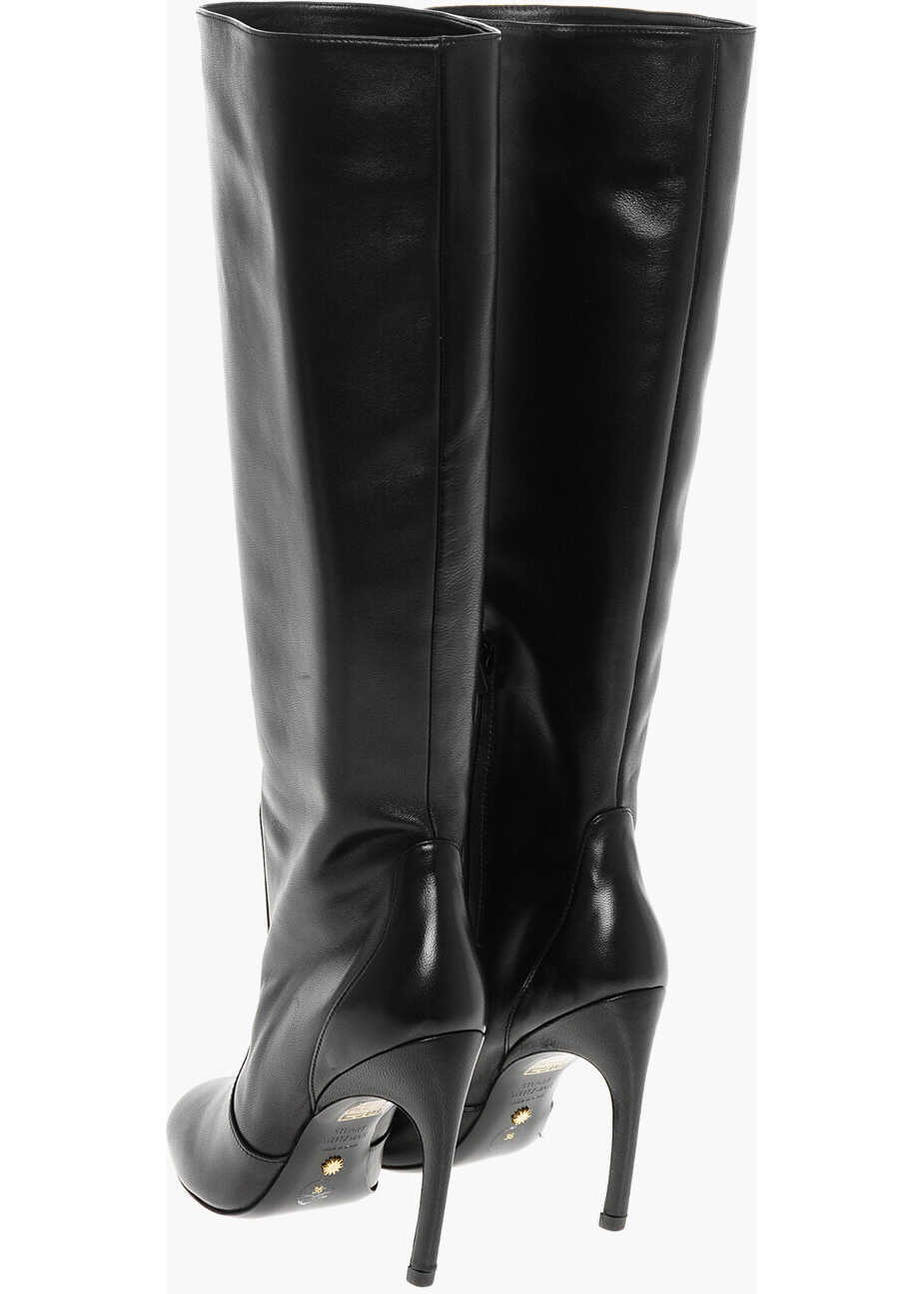 Cizme lungi Stuart Weitzman Leather Under The Knee Boots 10Cm Black Femei (BM 18951544) 2