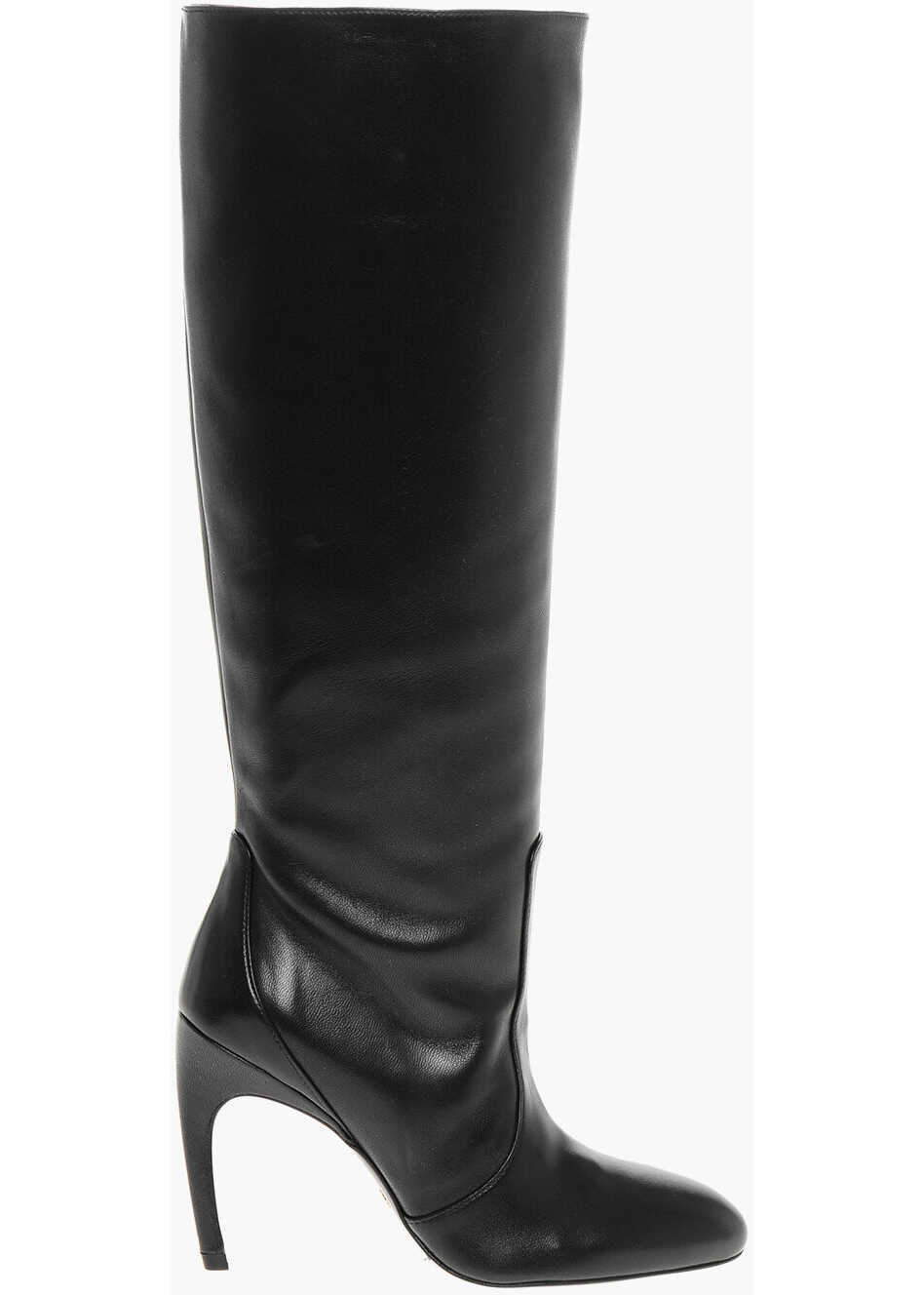 Cizme lungi Stuart Weitzman Leather Under The Knee Boots 10Cm Black Femei (BM 18951544) 3