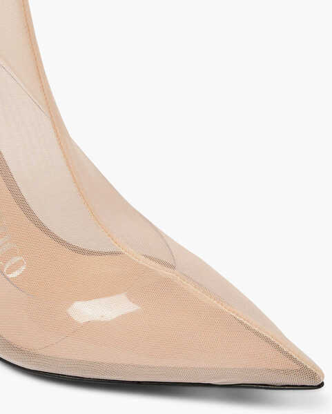 Cizme lungi THE ATTICO Mesh Cheopissima Collat-Boots With Spool Heel 10Cm Pink Femei (BM 18951547) 4