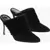 Manolo Blahnik Suede Pelos Mules With Eco-Fur Detail 10Cm Black