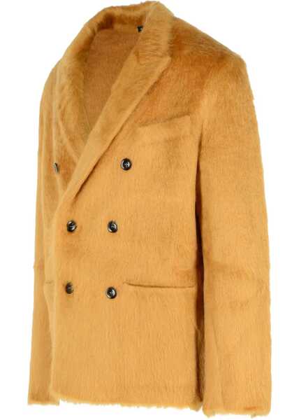 Jachete Tom Ford Double-breasted cashmere and mohair Jacket CARAMEL BEIGE Barbati (BM 18951616) 2