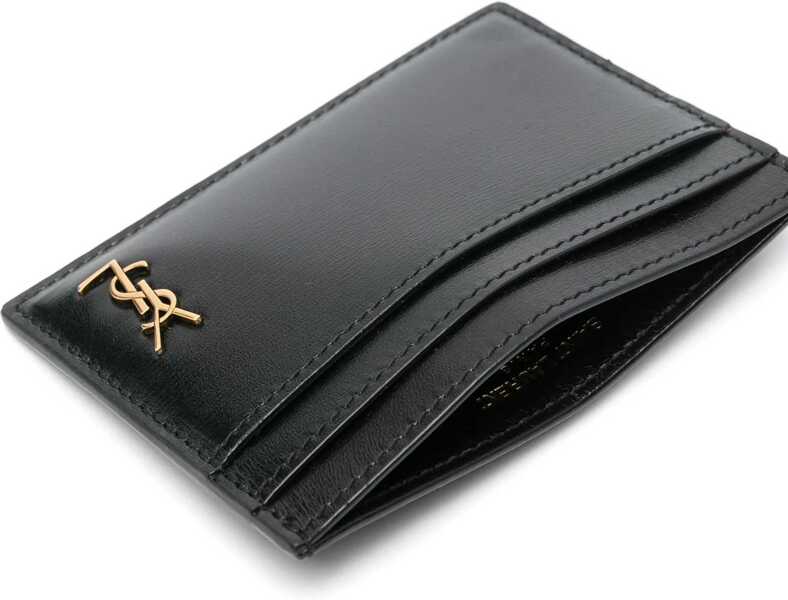 Portofele Saint Laurent Tiny Cassandras Card Holder BLACK Barbati (BM 18951649) 3