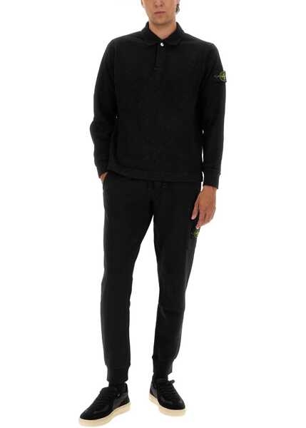 Tricouri Polo Stone Island Cotton Vanis Polo Shirt BLACK Barbati (BM 18951652) 2