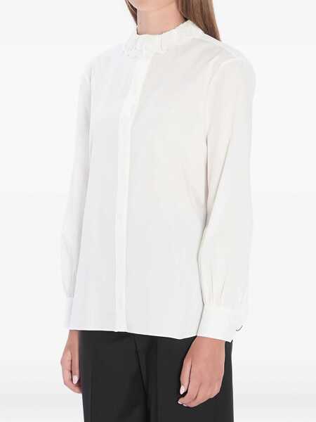 Bluze Saint Laurent Pierrot Collar Shirt WHITE Femei (BM 18951661) 2