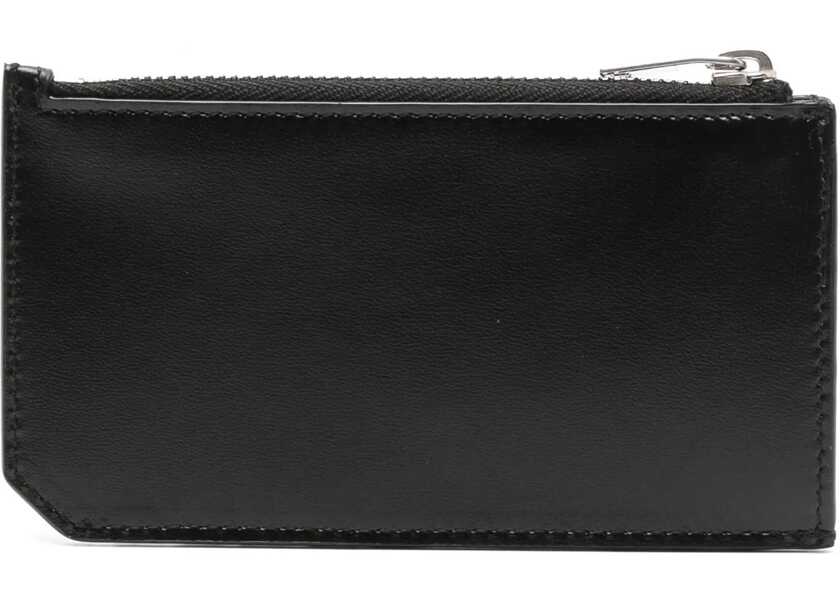 Portofele Saint Laurent Leather Card Holder BLACK Barbati (BM 18951724) 2