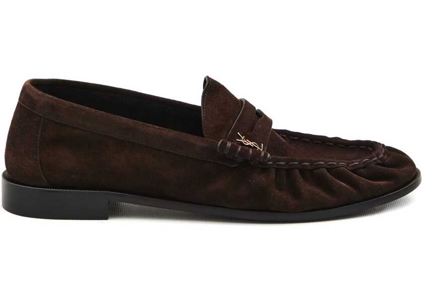 Mocasini Saint Laurent Suede Laurent Loafer BROWN Barbati (BM 18951739) 1