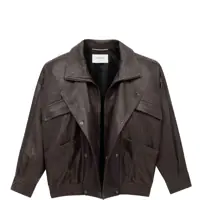 Bomber jacket Leather "Balloon" Bomber Jacket Femei