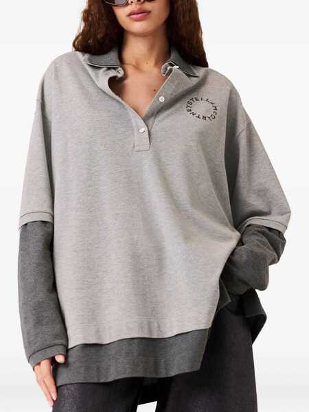Tricouri Polo Stella McCartney Oversize Polo. GREY Femei (BM 18951781) 4
