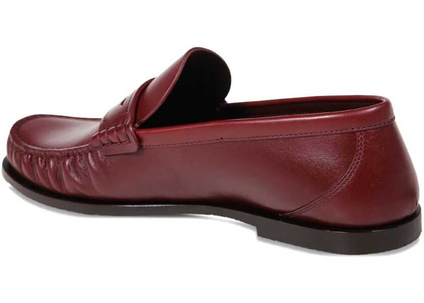 Mocasini Saint Laurent Smooth Leather Loafer BORDEAUX Femei (BM 18951814) 4