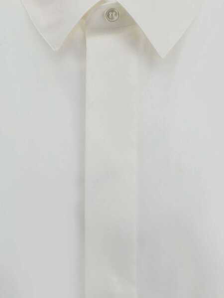 Camasi casual Saint Laurent Cotton Shirt WHITE Barbati (BM 18951841) 4