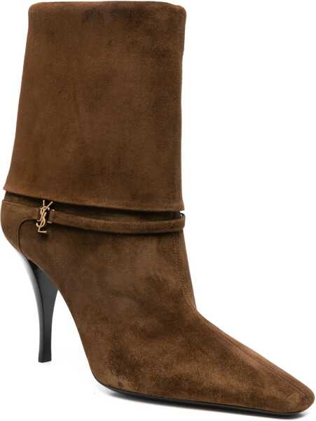 Cizme scurte Saint Laurent Ankle Boot Niki BROWN Femei (BM 18951853) 2