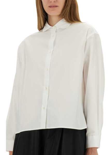 Bluze Aspesi Cotton Poplin Boxy Shirt WHITE Femei (BM 18951868) 4