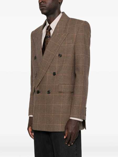 Sacouri office Saint Laurent Prince Of Wales Wool Jacket MULTICOLOUR Barbati (BM 18951907) 3