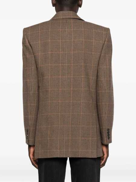 Sacouri office Saint Laurent Prince Of Wales Wool Jacket MULTICOLOUR Barbati (BM 18951907) 4