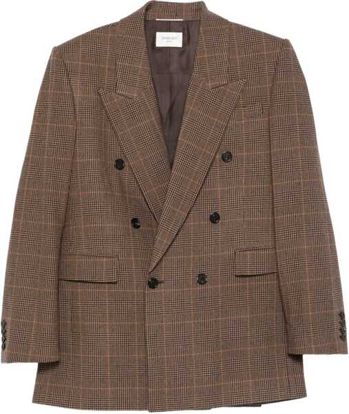 Sacouri office Saint Laurent Prince Of Wales Wool Jacket MULTICOLOUR Barbati (BM 18951907) 1